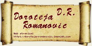 Doroteja Romanović vizit kartica